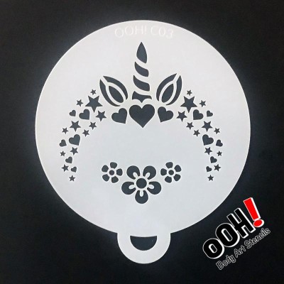 Ooh Body Art Stencil Flip Unicorn   Ooh Body Art Stencil Flip Unicorn